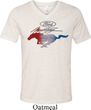 Ford Tee Mustang Red White and Blue Tri Blend V-neck