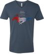 Ford Tee Mustang Red White and Blue V-neck