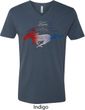 Ford Tee Mustang Red White and Blue V-neck