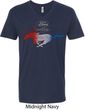 Ford Tee Mustang Red White and Blue V-neck