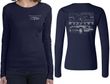 Ford Tee Mustang with Grill (Front & Back) Ladies Long Sleeve