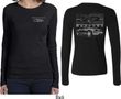 Ford Tee Mustang with Grill (Front & Back) Ladies Long Sleeve