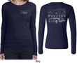 Ford Tee Mustang with Grill (Front & Back) Ladies Long Sleeve