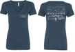 Ford Tee Mustang with Grill (Front & Back) Ladies V-neck