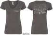 Ford Tee Mustang with Grill (Front & Back) Ladies V-neck