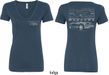 Ford Tee Mustang with Grill (Front & Back) Ladies V-neck