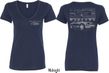 Ford Tee Mustang with Grill (Front & Back) Ladies V-neck