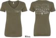 Ford Tee Mustang with Grill (Front & Back) Ladies V-neck