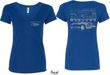 Ford Tee Mustang with Grill (Front & Back) Ladies V-neck