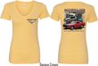 Ford Tee Mustangs Untamed (Front & Back) Ladies V-neck