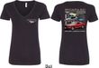 Ford Tee Mustangs Untamed (Front & Back) Ladies V-neck