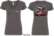 Ford Tee Mustangs Untamed (Front & Back) Ladies V-neck