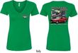 Ford Tee Mustangs Untamed (Front & Back) Ladies V-neck