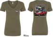 Ford Tee Mustangs Untamed (Front & Back) Ladies V-neck