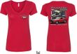 Ford Tee Mustangs Untamed (Front & Back) Ladies V-neck