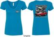 Ford Tee Mustangs Untamed (Front & Back) Ladies V-neck