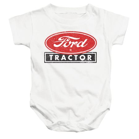 Ford Tractor Infant Baby One-Piece Romper - White