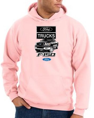 Ford Truck Hoodie Hooded Sweatshirt - F-150 Adult Pink Hoody