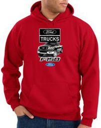 Ford Truck Hoodie Hooded Sweatshirt - F-150 Adult Red Hoody Ford Truck Hoodie Hooded Sweatshirt - F-150 Adult Red Hoody