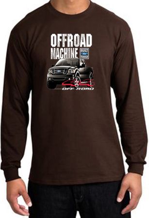 Ford Truck Long Sleeve Shirt - F-150 4X4 Offroad Machine Brown T-Shirt