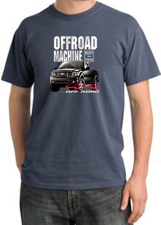 Ford Truck Pigment Dyed T-Shirt - F-150 4X4 Offroad Scotland Blue Tee