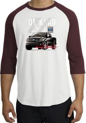 Ford Truck Raglan Shirt - F-150 4X4 Offroad Machine Adult White/Maroon
