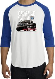 Ford Truck Raglan Shirt - F-150 4X4 Offroad Machine Adult White/Royal