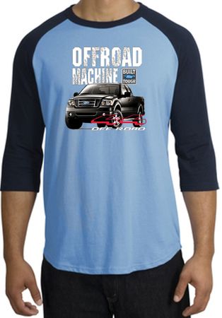 Ford Truck Raglan Shirt - F-150 4X4 Offroad Machine Carolina Blue/Navy