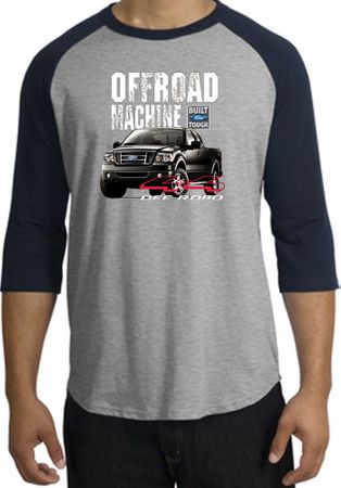 Ford Truck Raglan Shirt - F-150 4X4 Offroad Machine Heather Grey/Navy