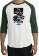 Ford Truck Raglan Shirt - F-150 Truck Adult White/Forest T-Shirt