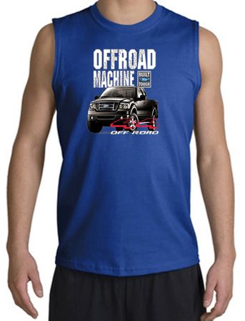 Ford Truck Shooter Shirt - F-150 4X4 Offroad Machine Adult Royal Shirt