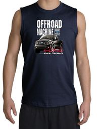 Ford Truck Shooter Shirt - F-150 4X4 Offroad Machine Navy Muscle Shirt