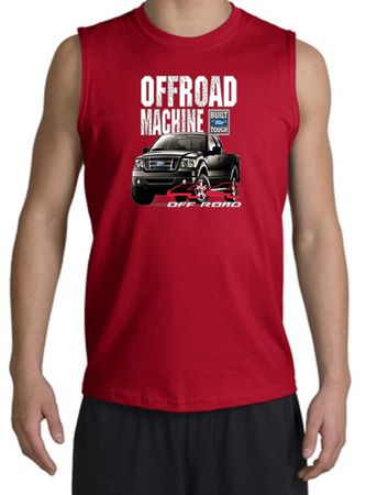 Ford Truck Shooter Shirt - F-150 4X4 Offroad Machine Red Muscle Shirt
