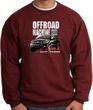 Ford Truck Sweatshirt - F-150 4X4 Offroad Machine Maroon Sweat Shirt