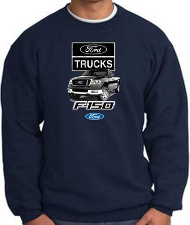 Ford Truck Sweatshirt - F-150 Truck Adult Navy Sweat Shirt