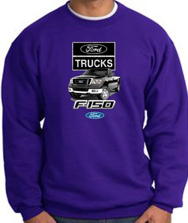 Ford Truck Sweatshirt - F-150 Truck Adult Purple Sweat Shirt