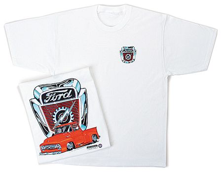 Ford Truck T-Shirt - F-100 Classic White Adult White Tee Shirt