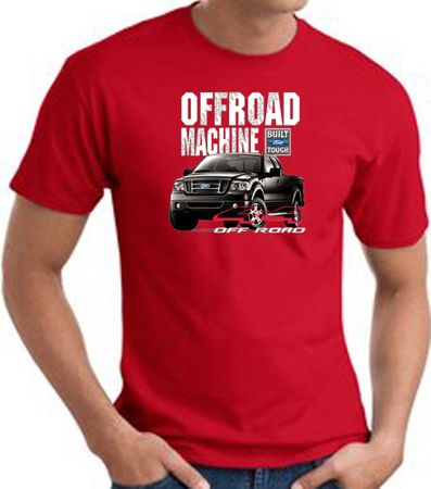 Ford Truck T-Shirt - F-150 4X4 Offroad Machine Adult Red Tee Shirt