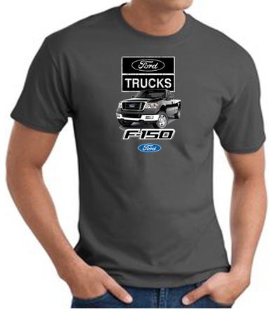 Ford Truck T-Shirt - F-150 Truck Adult Charcoal Tee Shirt