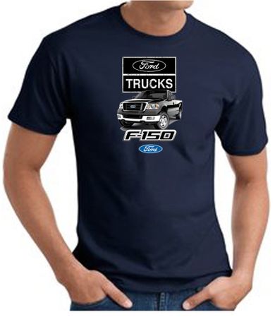 Ford Truck T-Shirt - F-150 Truck Adult Navy Tee Shirt