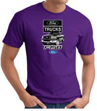 Ford Truck T-Shirt - F-150 Truck Adult Purple Tee Shirt