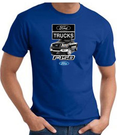 Ford Truck T-Shirt - F-150 Truck Adult Royal Tee Shirt