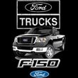 Ford Truck T-Shirt - F-150 Truck Adult White Tee Shirt