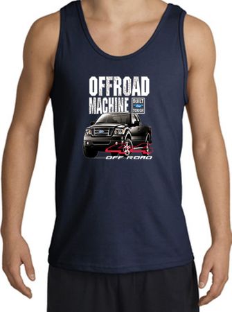 Ford Truck Tank Top - F-150 4X4 Offroad Machine Adult Navy Tanktop
