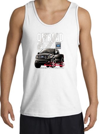 Ford Truck Tank Top - F-150 4X4 Offroad Machine Adult White Tanktop