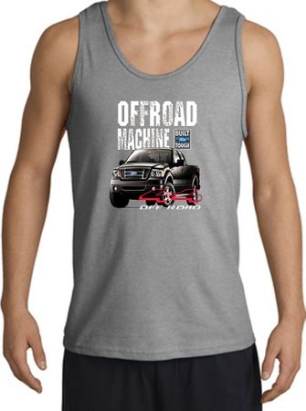 Ford Truck Tank Top - F-150 4X4 Offroad Machine Sports Grey Tanktop