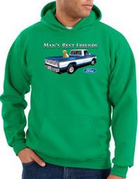 Ford Trucks Hoodie Mans Best Friend Kelly Green Hoody