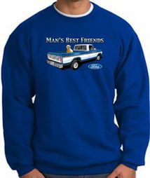 Ford Trucks Sweatshirt - Man's Best Friend Adult Royal Sweat Shirt