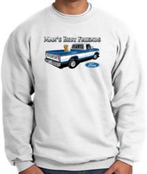 Ford Trucks Sweatshirt - Man's Best Friend Adult White Sweat Shirt