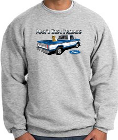 Ford Trucks Sweatshirt Mans Best Friend Athletic Heather Sweat Shirt